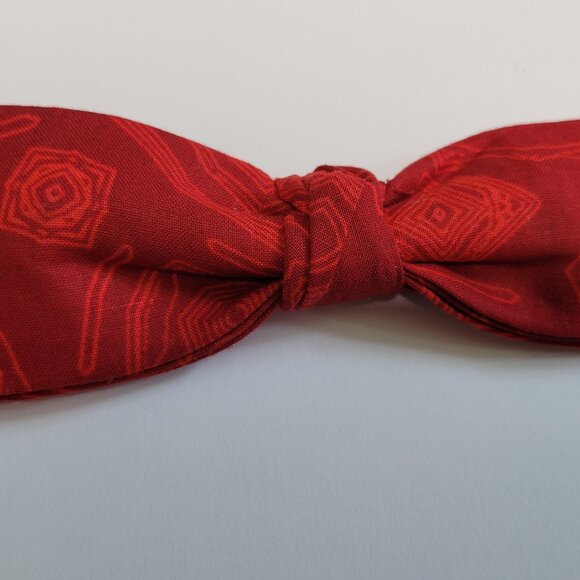 Handmade bow tie Red - Picture 2 of 3